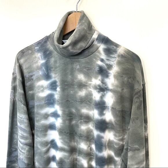 Young Fabulous & Broke Asymmetrical Zip Abstract Turtleneck Mini Sweater Dress S - Picture 4 of 12